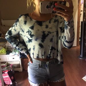 Tie-dye Patrons of peace crop top size medium